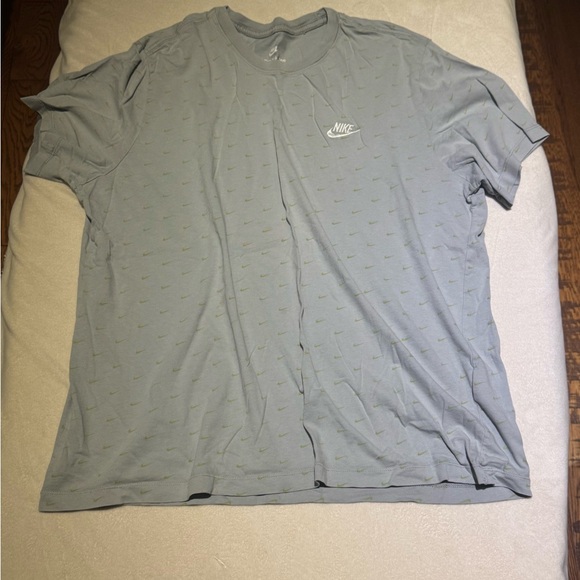 The Nike Tee, Grey With Little Yellow Swooshes - Picture 1 of 3